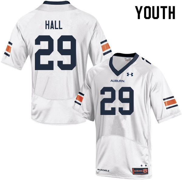 Youth #29 Derick Hall Auburn Tigers College Football Jerseys Sale-White
